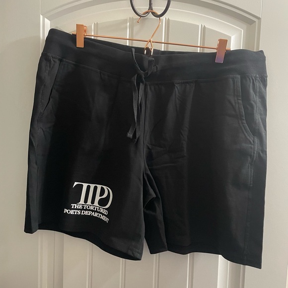 Hanes Brand TTPD Inspired Athletic Shorts With Pockets - Black Taylor Inspired - Picture 3 of 3